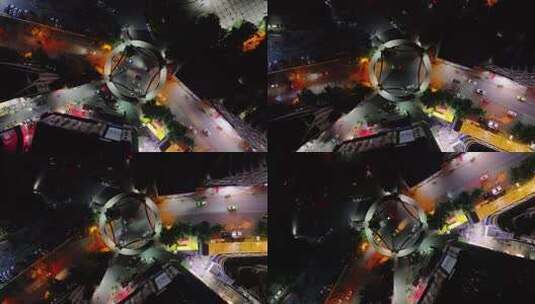 四川攀枝花市东区瓜子坪隆庆路人行天桥俯拍高清在线视频素材下载