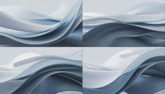 简约抽象曲线流动唯美背景动画高清在线视频素材下载