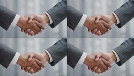 商务人士握手合作场景高清在线视频素材下载