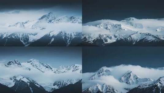 雪山自然风光全景高清在线视频素材下载