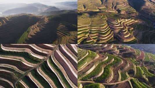 宁夏梯田高清在线视频素材下载