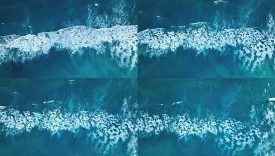 俯拍海面海浪景象高清在线视频素材下载
