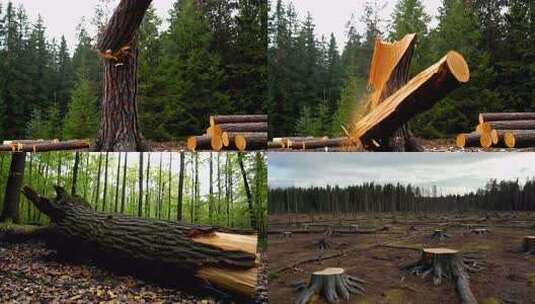 森林砍伐环境破坏高清在线视频素材下载