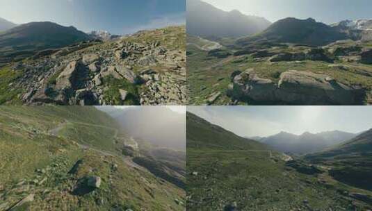 长板速降运动FPV航拍高清在线视频素材下载