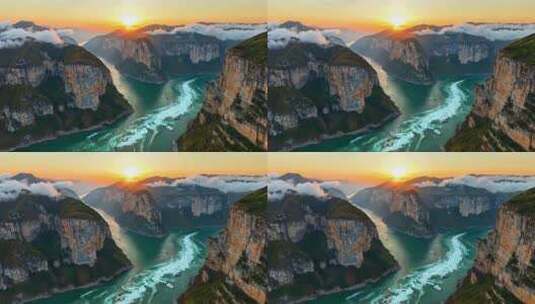 长江三峡壮丽自然风光高清在线视频素材下载