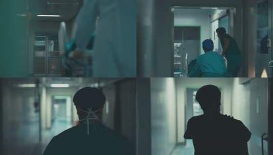 手术推车 医生做手术   急救高清在线视频素材下载