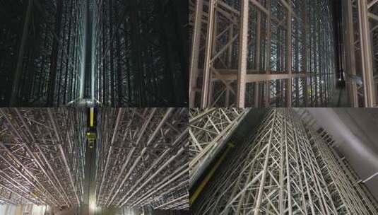 4K自动化立体仓库内部结构高清在线视频素材下载