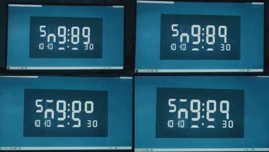 电脑屏幕上的液晶数字计时器高清在线视频素材下载