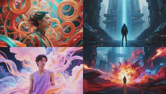 抽象艺术与幻想场景集合高清在线视频素材下载