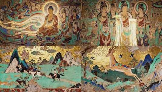 敦煌壁画古代历史彩绘宣传片高清在线视频素材下载