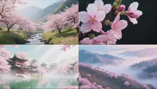 浪漫樱花季的唯美瞬间合集高清在线视频素材下载