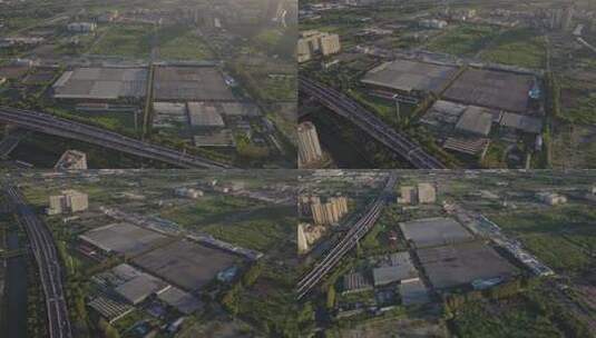 现代化农业大棚 4k 航拍视频高清在线视频素材下载