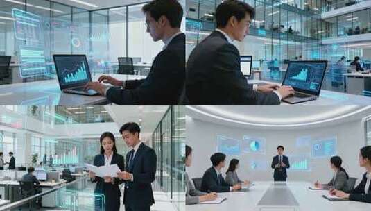 商务科技智慧办公会议高清在线视频素材下载