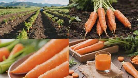 胡萝卜多场景展示高清在线视频素材下载