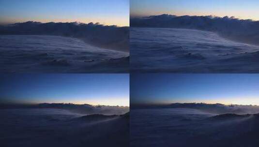 帕米尔高原慕士塔格雪山顶峰晨曦景观高清在线视频素材下载