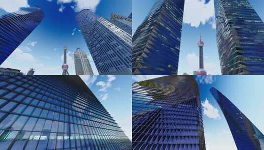 上海东方明珠高楼建筑延时高清在线视频素材下载