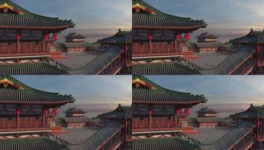 大明宫故宫汉代唐朝阿房宫高清在线视频素材下载