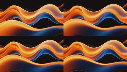 抽象动感彩色波浪素材高清在线视频素材下载