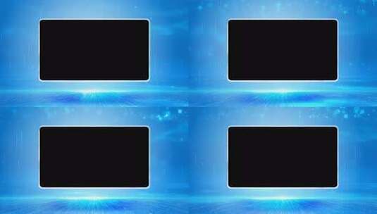 蓝色高调光线上升高级视频框透明框20秒高清在线视频素材下载