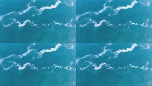 俯拍海面海浪素材高清在线视频素材下载