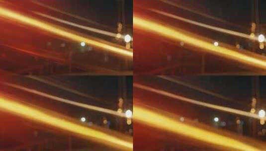 夜晚街道光线轨迹画面高清在线视频素材下载