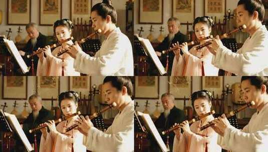 笛子箫演奏风传统乐器视频高清在线视频素材下载