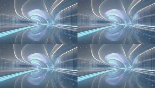 科技感十足的未来政务服务中心大厅高清在线视频素材下载