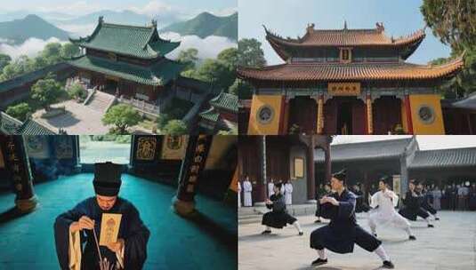 中国道教文化 道士日常生活高清在线视频素材下载