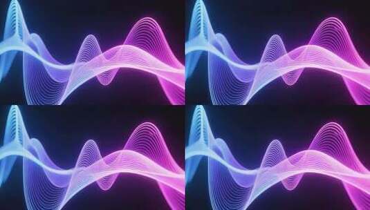 彩色光线波浪动态素材高清在线视频素材下载