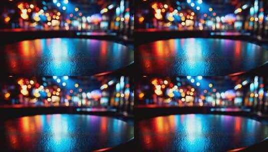 夜晚街头光斑下的桌面高清在线视频素材下载