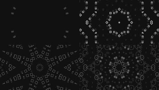 386 4K时尚黑白方块动感音乐秀场万花筒高清在线视频素材下载