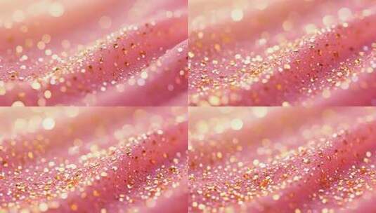 粉色背景金色粒子光斑素材高清在线视频素材下载