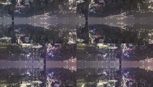 镜像地产3d反转对称城市高清在线视频素材下载