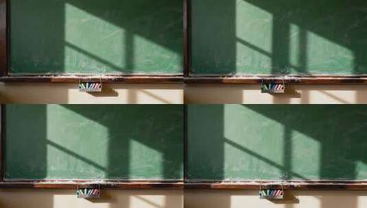 怀旧校园毕业季黑板粉笔光影变化场景高清在线视频素材下载