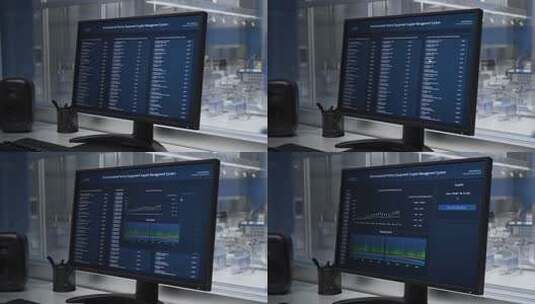 半导体工厂设备管理系统电脑屏幕高清在线视频素材下载