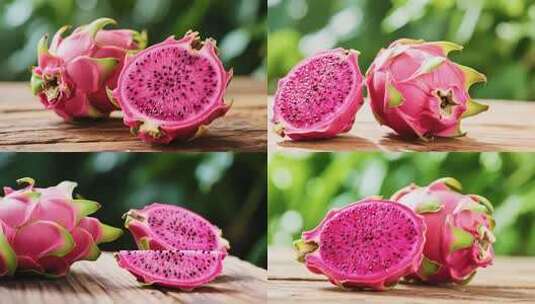 红心火龙果微距特写素材高清在线视频素材下载