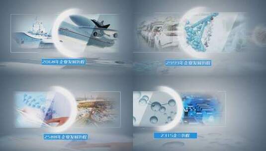 对比图文照片展示片头包装白色高清AE视频素材下载