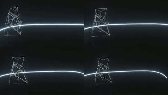 3D线条几何图形动画效果高清在线视频素材下载