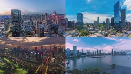 深圳南山科技园与南山地标高清延时合集高清在线视频素材下载