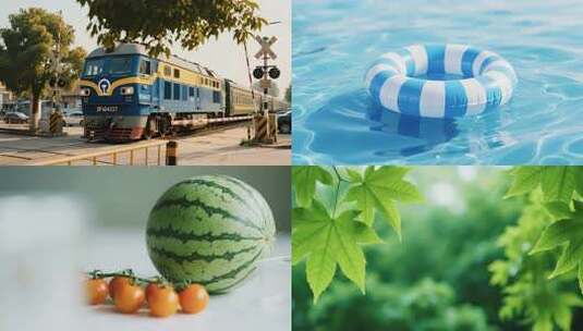 立夏唯美小清新夏天空镜头夏日夏至高清在线视频素材下载