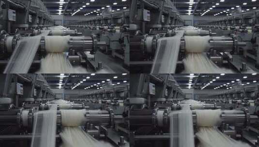 工厂生产线纺织机器运行画面高清在线视频素材下载