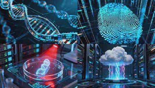 数字DNA 数字认证 数据安全 生物科技高清在线视频素材下载