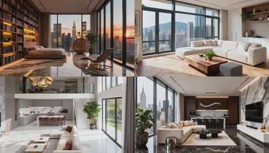 现代简约风格室内设计高清在线视频素材下载