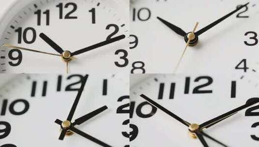 白色时钟表盘特写高清在线视频素材下载