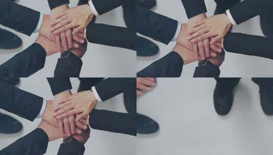 手搭手团队力量合作共赢高清在线视频素材下载