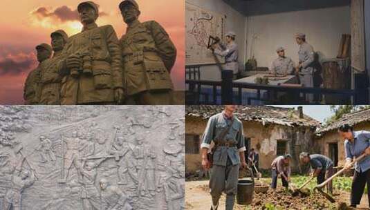 红军战士 红色革命 革命老物件 新四军高清在线视频素材下载