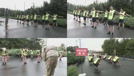 军队士兵晨练高清在线视频素材下载