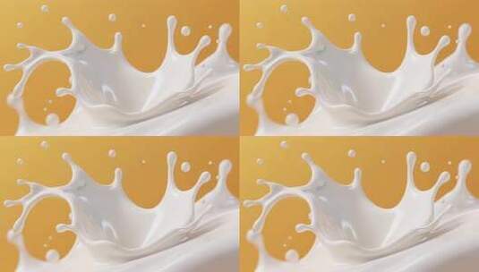 牛奶飞溅微距特写素材高清在线视频素材下载