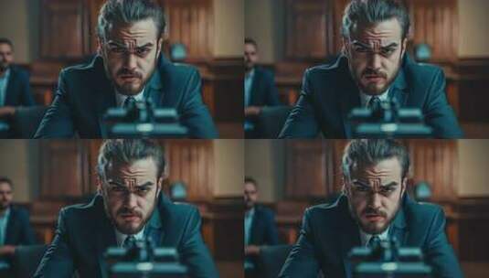 精英人士专注思考商业决策高清在线视频素材下载