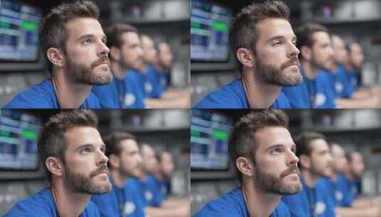 专注团队目光坚定展望未来高清在线视频素材下载